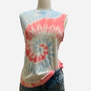 ART CLASS-  Tie-Dye Muscle Tee - Pink and Blue